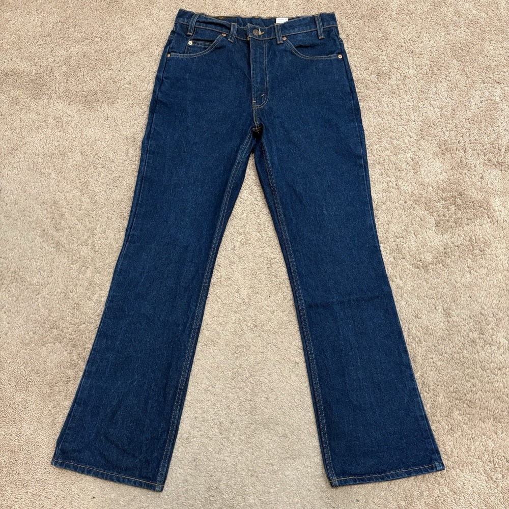 Vtg 1997 Levi's 517 Orange Tab Jeans Mens 32x32 Dark Blue Boot Cut Denim 90s USA